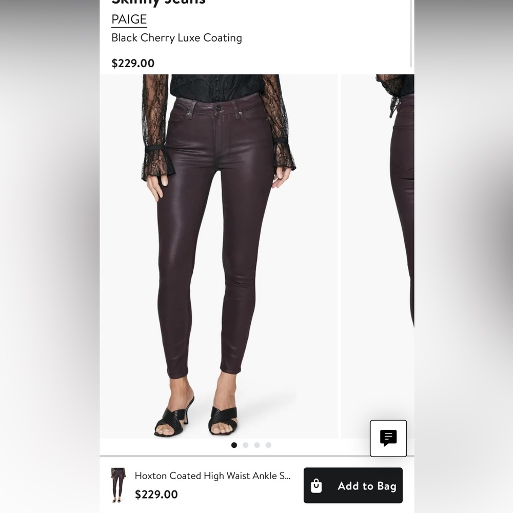 Paige Hoxton Ankle coated Jean in brown 27